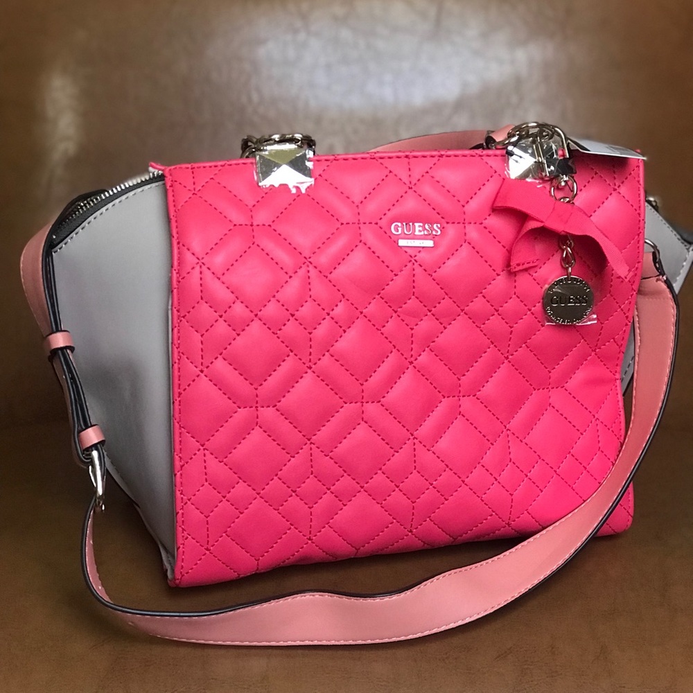 NWT!!Guess two tone quilted leather crossbody bag